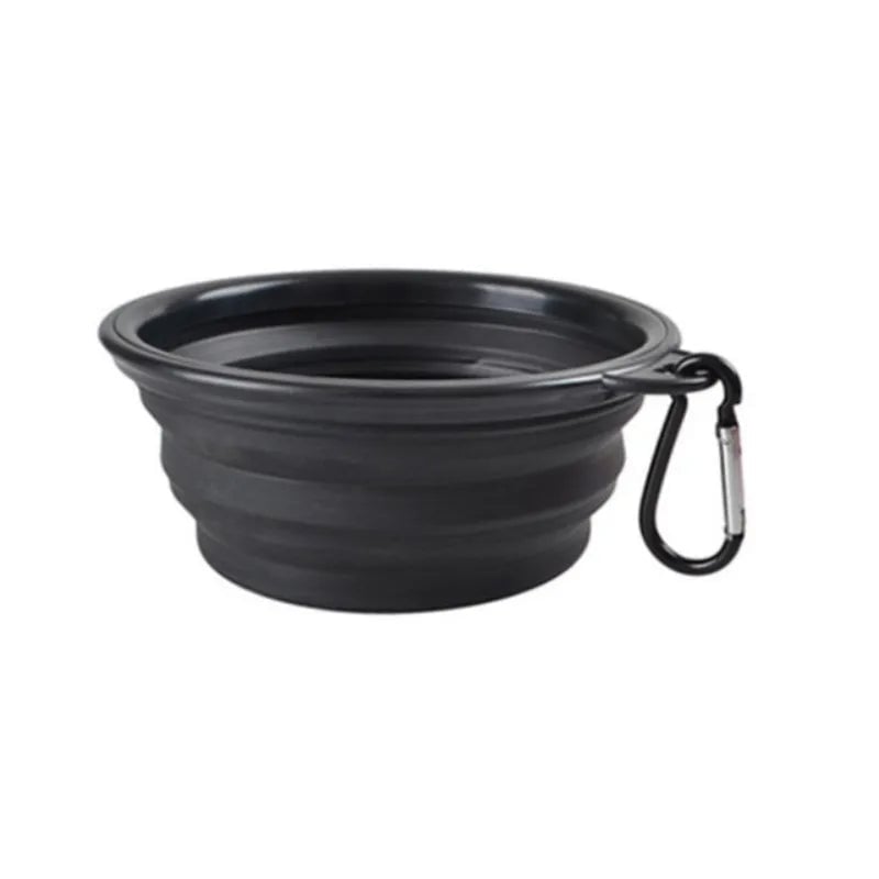 Collapsible TPR Silicone Pet Bowl - Portable Travel Food Water Bowl