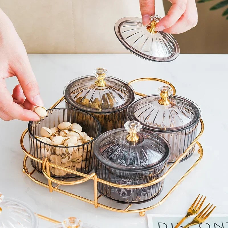 Glass Serving Bowl with Lid - Multi-Purpose Party Platter