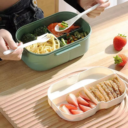 Portable Lunch Box Set - Single/Double Layer Food Container with Utensils