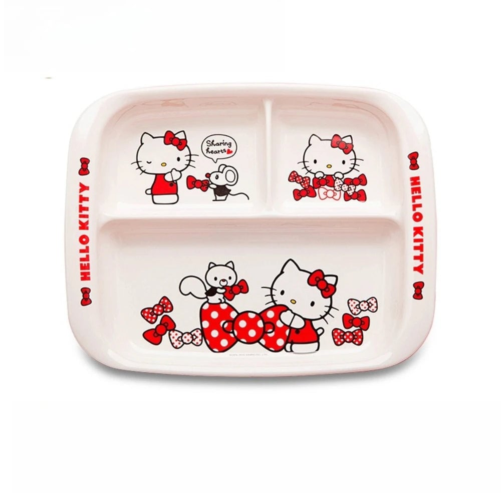 Kids Divided Dinner Plate - Cartoon Dishwasher Safe Shatter Resistant