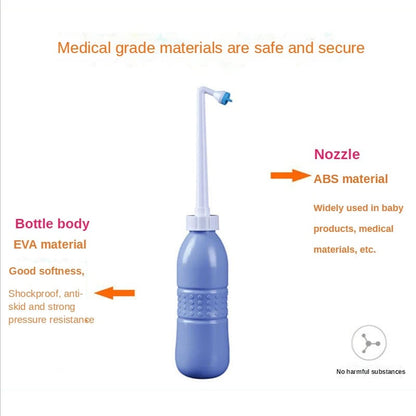 650mL Portable Bidet Bottle Retractable Spray Nozzle Travel Hygiene