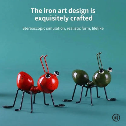 3D Metal Ant Garden Sculpture Wall Fence Hanging Outdoor Decoration