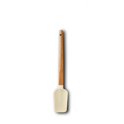 Silicone Cake Scraper Set with Wooden Handle - Baking Spatula Kit