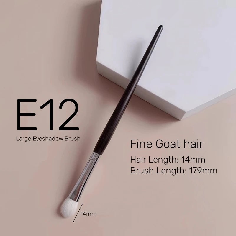 Natural Goat Hair Eyeshadow Blending Brush - Ebony Handle Makeup Tool