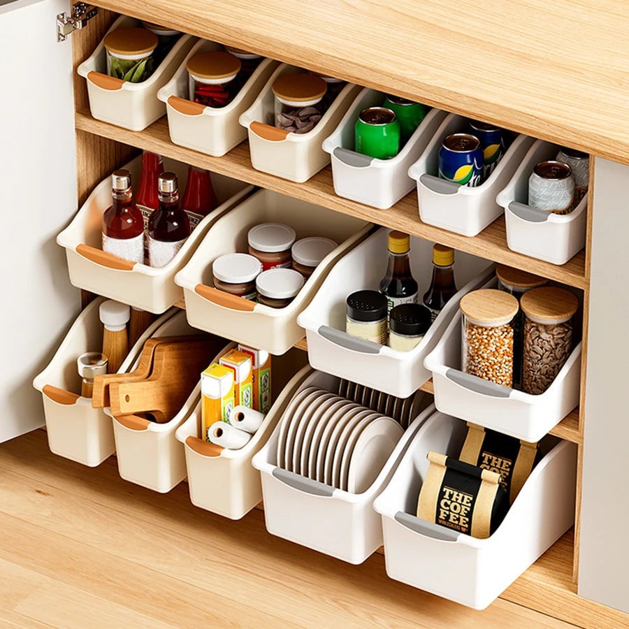 Pull Out Under Sink Organizer With Wheels - Kitchen Bathroom Cabinet