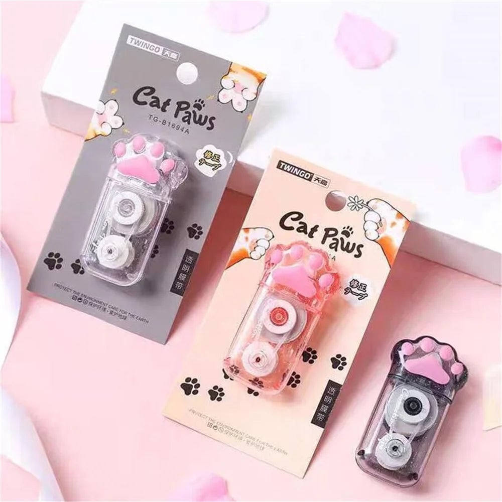 6M Cartoon Cat Claw Correction Tape - Quick Clean Writing Tool