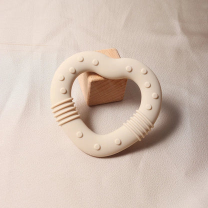Food Grade Silicone Heart Star Teether - Baby Teething Toy 2024
