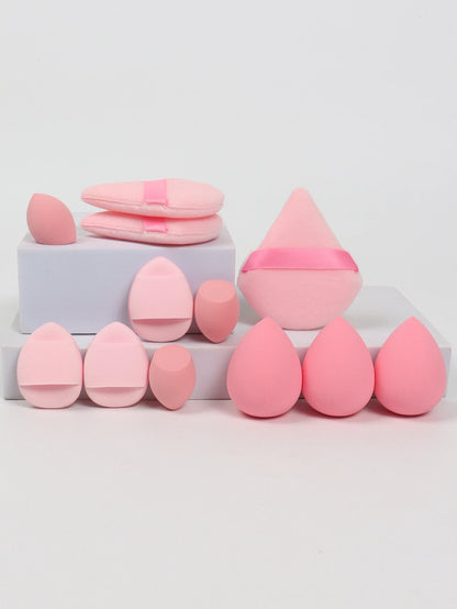 12-Piece Makeup Sponge Set - Powder Puffs, Air Cushion & Beauty Eggs