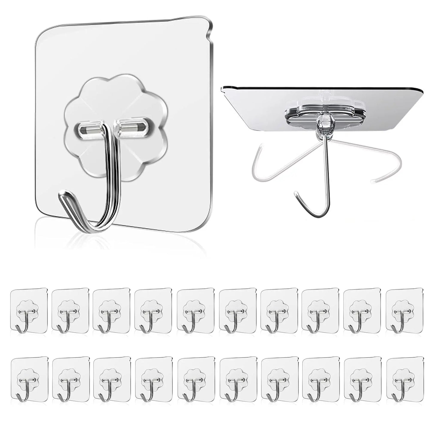 Waterproof Self Adhesive Hooks - Oilproof Kitchen Bathroom Shower