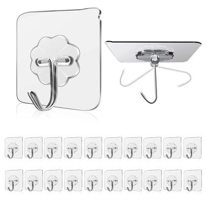 Waterproof Self Adhesive Hooks - Oilproof Kitchen Bathroom Shower