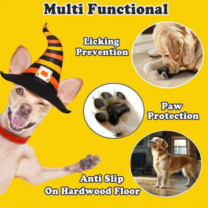 4-Pack Anti-Slip Dog Socks Double Layer Paw Protection Hard Floors