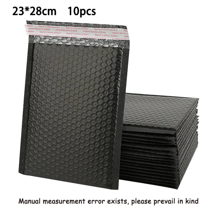 Black Bubble Envelope Bags Self-Sealing Multiple Sizes Shipping