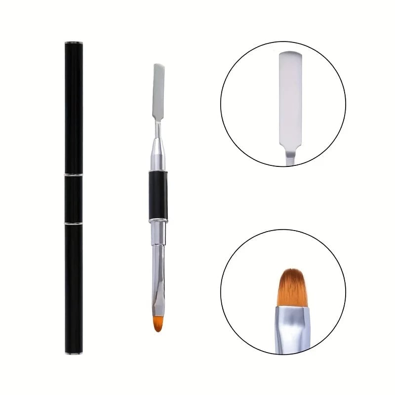 2-in-1 Gel Brush Picker Nail Spatula Tool for Acrylic Extensions