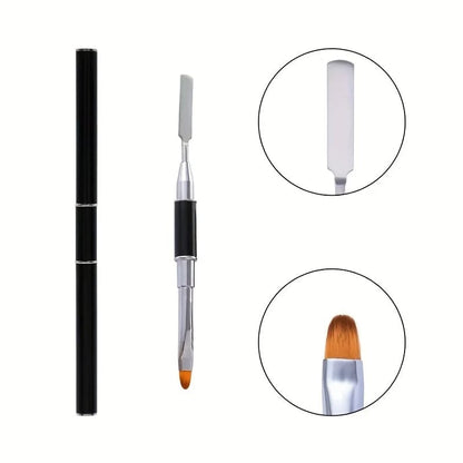 2-in-1 Gel Brush Picker Nail Spatula Tool for Acrylic Extensions