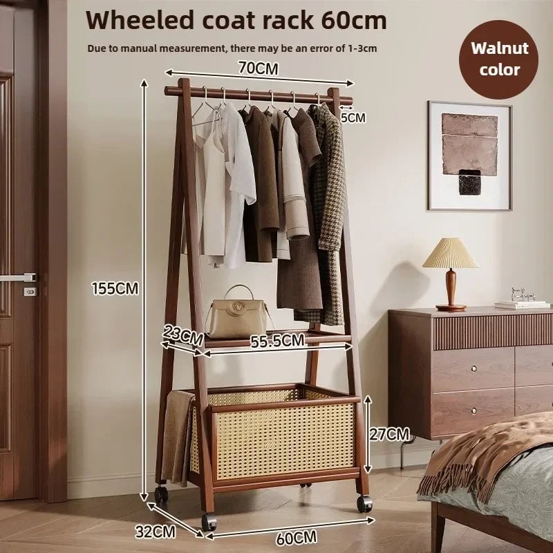 Heavy Duty Floor Standing Clothes Rack - Bedroom Wardrobe Storage