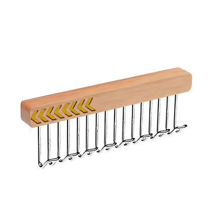 8/12 Hook Retractable Wood Clothes Hanger Wall-Mounted Organizer