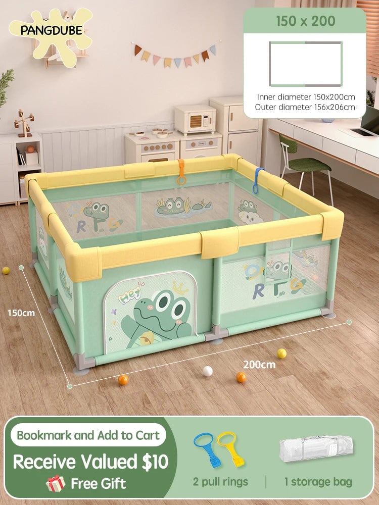 Panda Baby Playpen 4 Adjustable Sizes Activity Gym Safety Fence