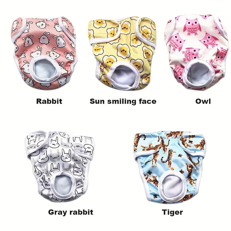 Reusable Washable Dog Diapers - Leak Proof Absorbent Pet Pants