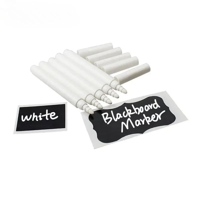 White Liquid Chalk Erasable Markers - Glass Window Blackboard Pens