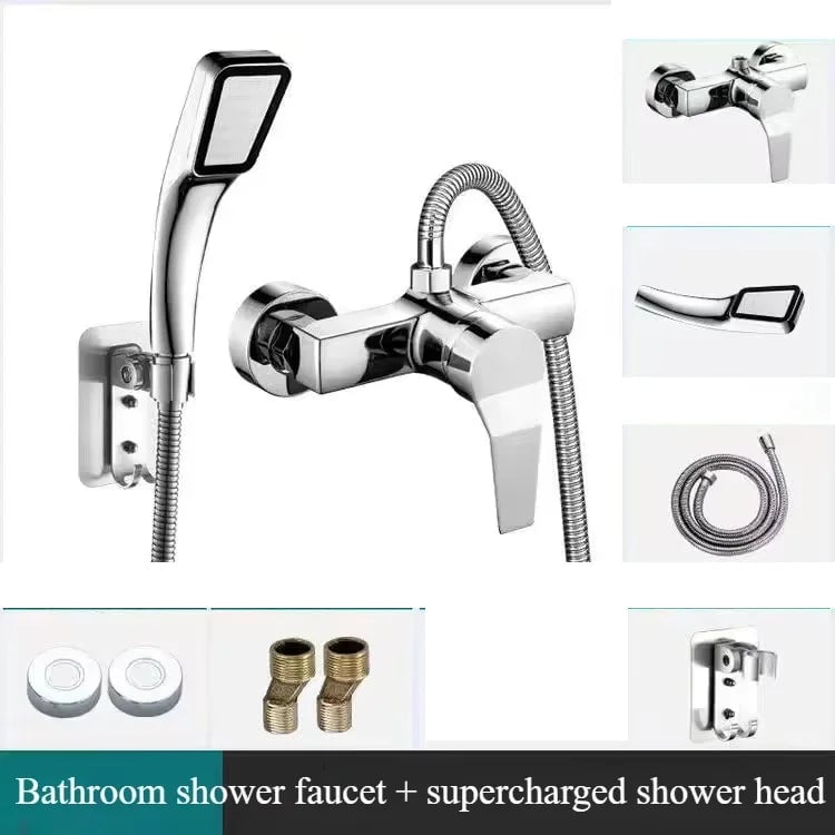 Wall Mounted Hidden Shower Faucet Hot Cold Water Mixing Valve
