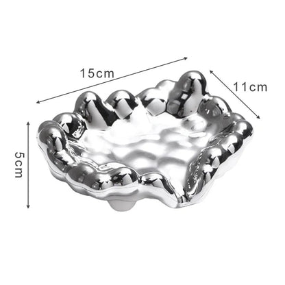 Cloud Shape Self-Draining Plastic Soap Dish - Bathroom Shower Tray