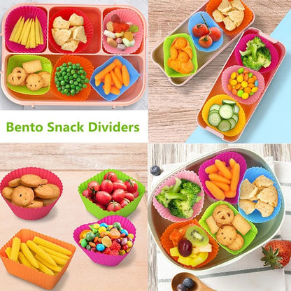 Mini Animal Fruit Forks Kids Set Silicone Vegetable Cutter Dividers