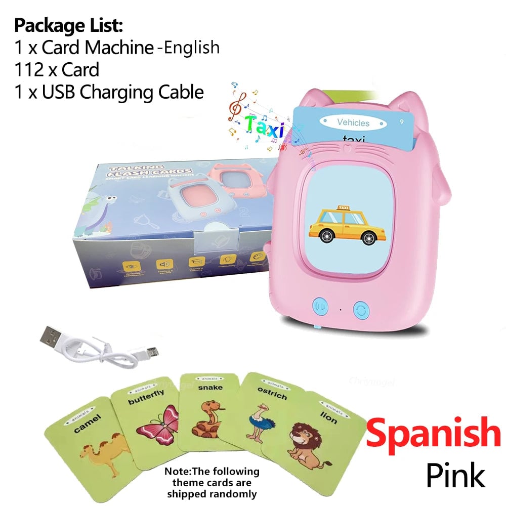 Multilingual Talking Flashcards Machine - English Spanish Italian Arabic