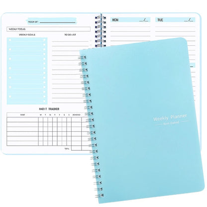 Daily Weekly Monthly Planner Notebook - Student Office Diary Journal