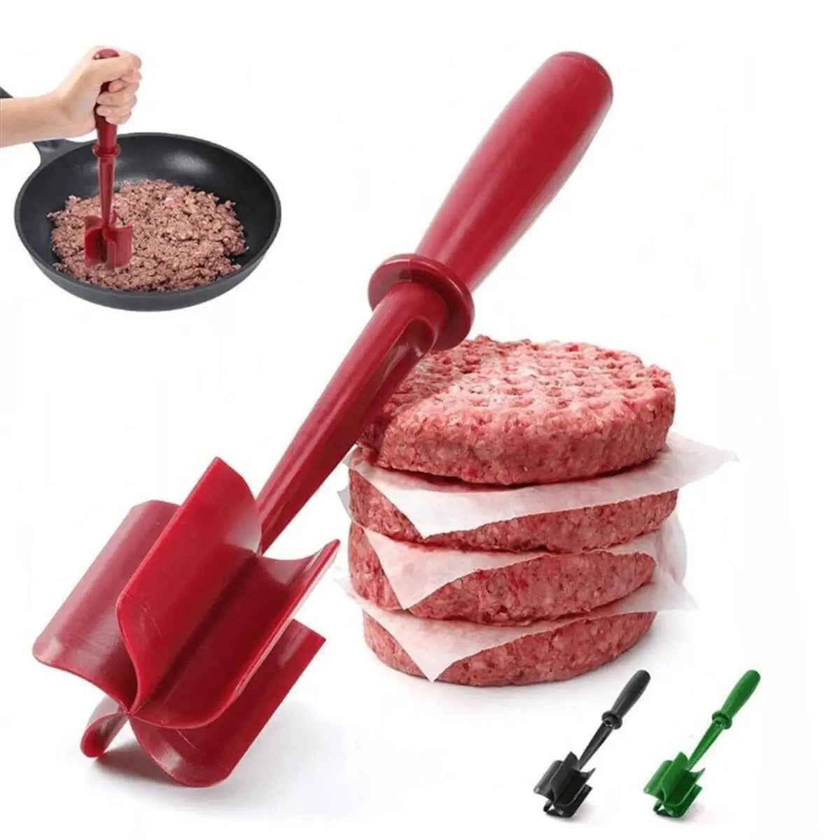 Heat Resistant Meat Chopper Shredder - Hamburger Ground Beef Smasher