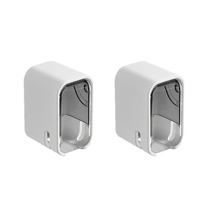 2PCS Wall Mounted Flip-Top Toothbrush Holder Dustproof Storage Rack