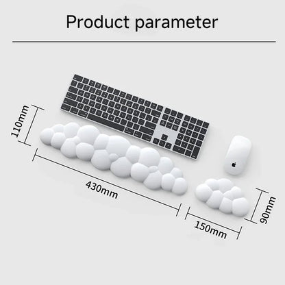 Ergonomic Memory Foam Mouse Pad with Wrist Rest - Anti-Slip Gaming