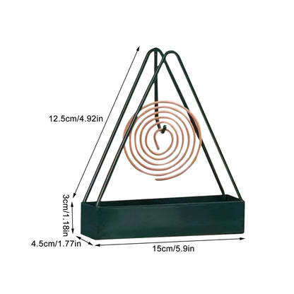 Iron Mosquito Coil Holder & Incense Burner Frame Incense Holders Coil Modern Repellent Incense Rack For Household Bedroom Patio