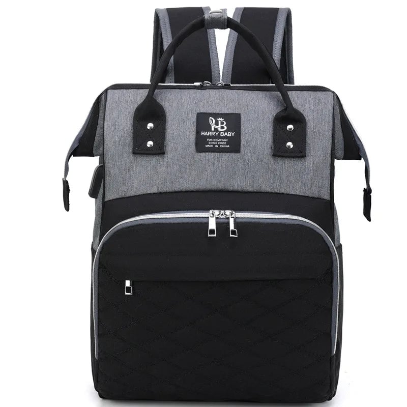 Large Waterproof Maternity Backpack USB Charging Port Nappy Bag