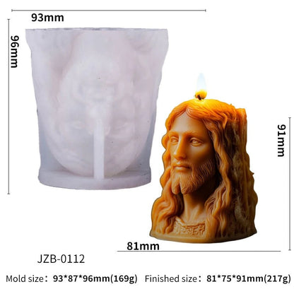 Jesus Statue Silicone Candle Mold Virgin Mary Resin Soap Craft